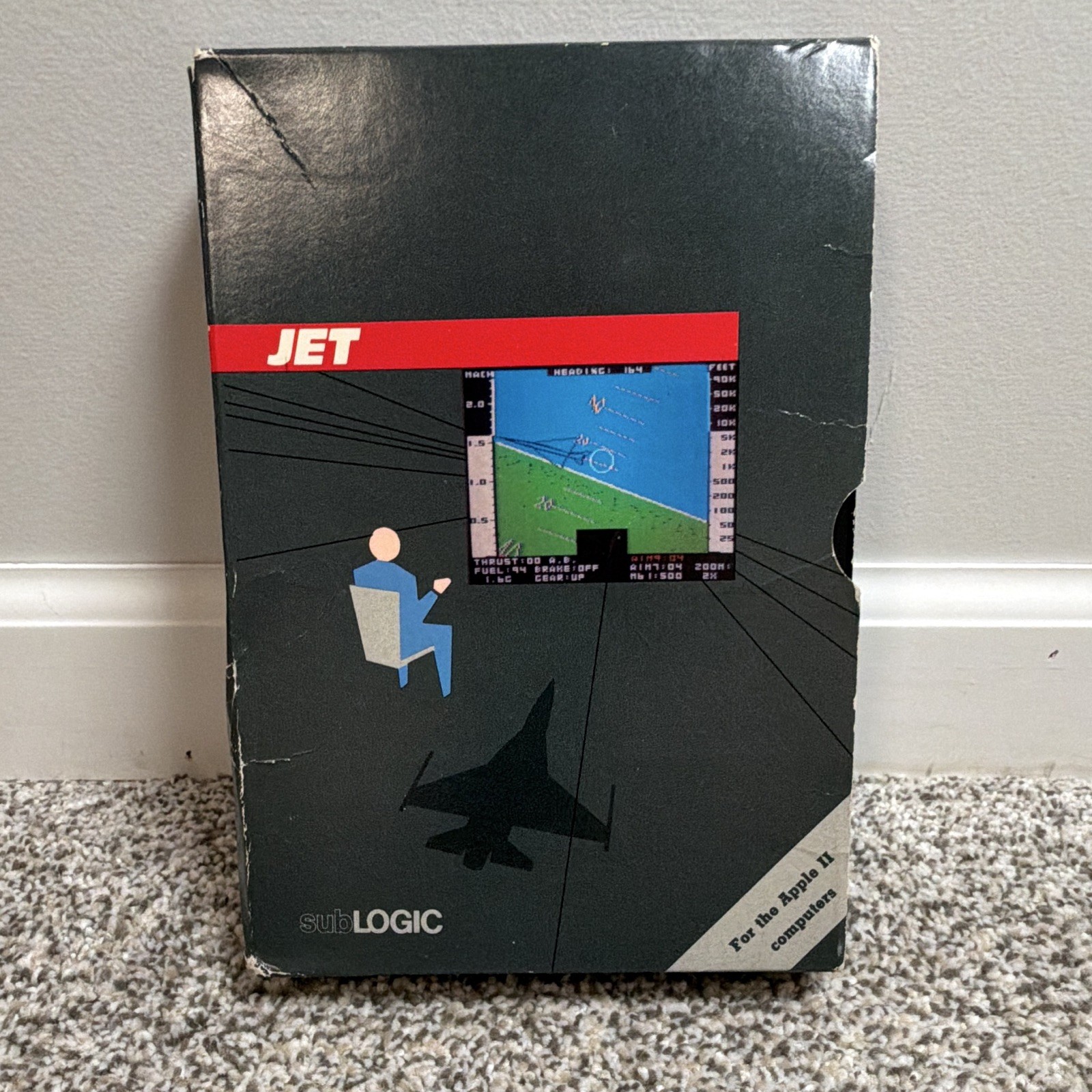 subLOGIC JET Operating Manual w/ Box Apple II/II Plus Program A2-JT1 (Vintage)