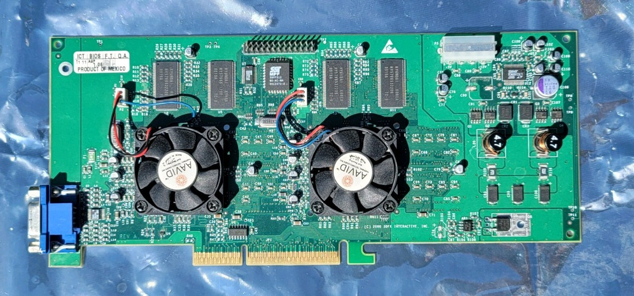 3DFX Voodoo 5 5500 64MB AGP Graphics Card Exc. Cond. + Original 3DFX Driver Disc