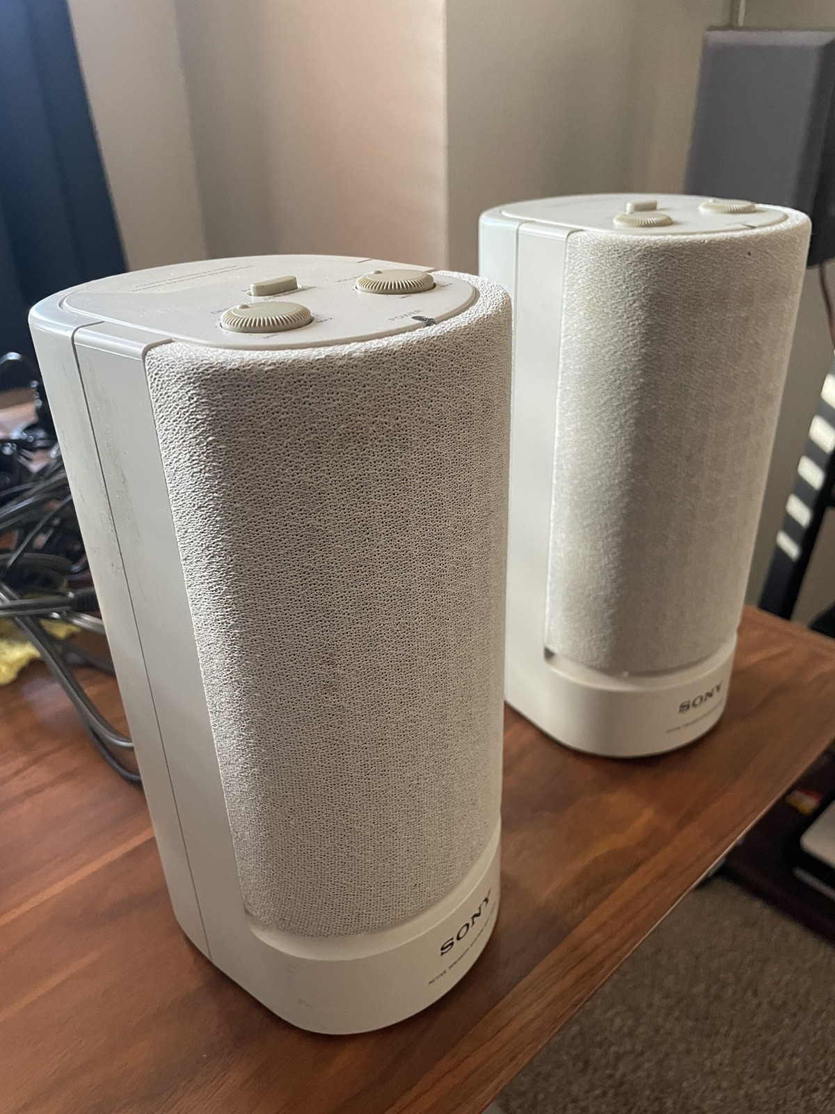Sony SRS-88PC Active Speaker System Pair Folding Bass Reflex UNTESTED