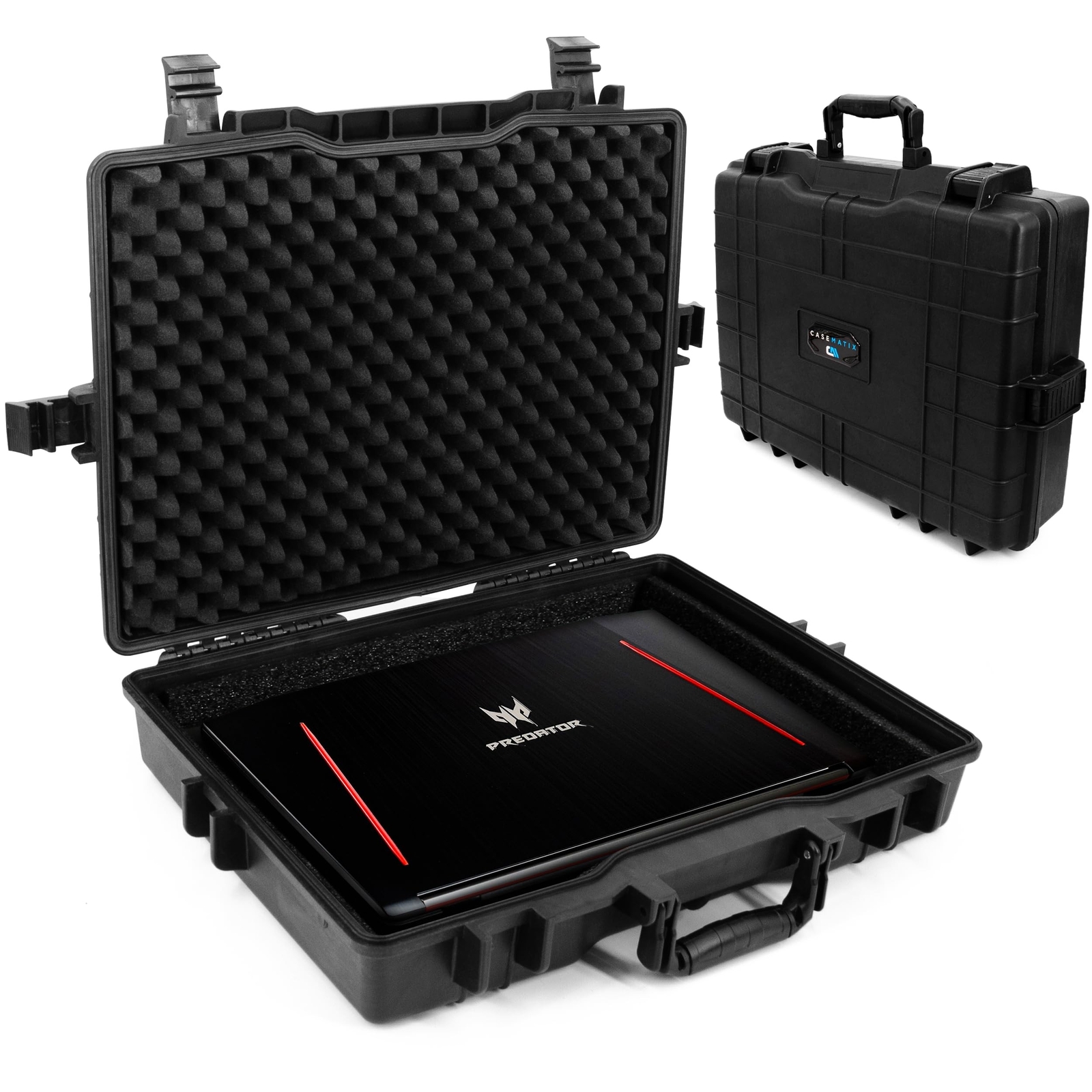 CASEMATIX Waterproof Laptop Hard Case for 15-17 inch Gaming Laptops & Accesso...