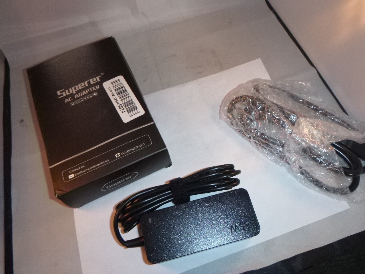 NEW 65 W Superer AC Adapter USB-C Charger (Black)