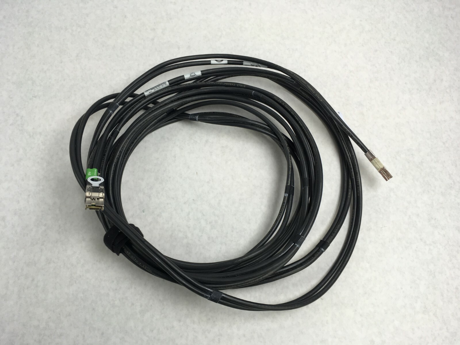 Lot of 2 EMC Molex 8M Mini-HDX4 to Mini SASx4 Cable 038-003-816 