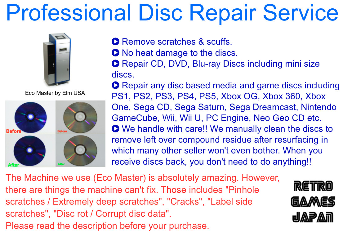 15 Disc Professional CD DVD Video Game Repair Resurfacing Service Remove Scratch