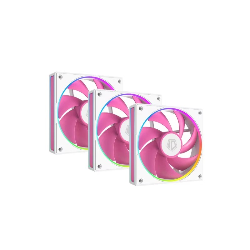 ID-COOLING AF-127 Pink ARGB PC Case Fan 120mm 4Pin PWM 1/3/5 Pack