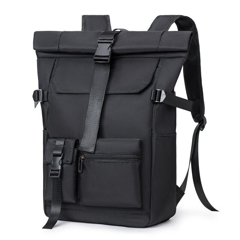 High Quality 17 Inch Custom Simple Waterproof Roll Top Backpack Business Travel