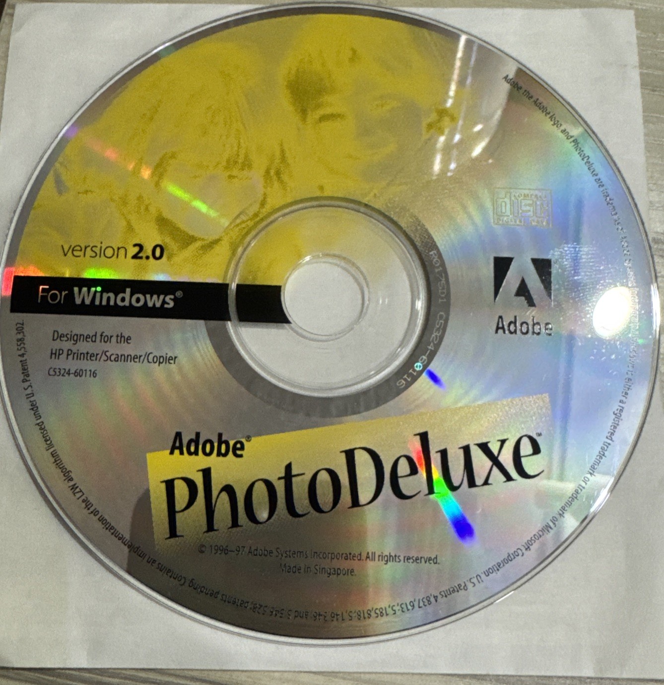 Adobe Photo Deluxe 2.0 For Windows CD-ROM Software - Near Mint Disc Only