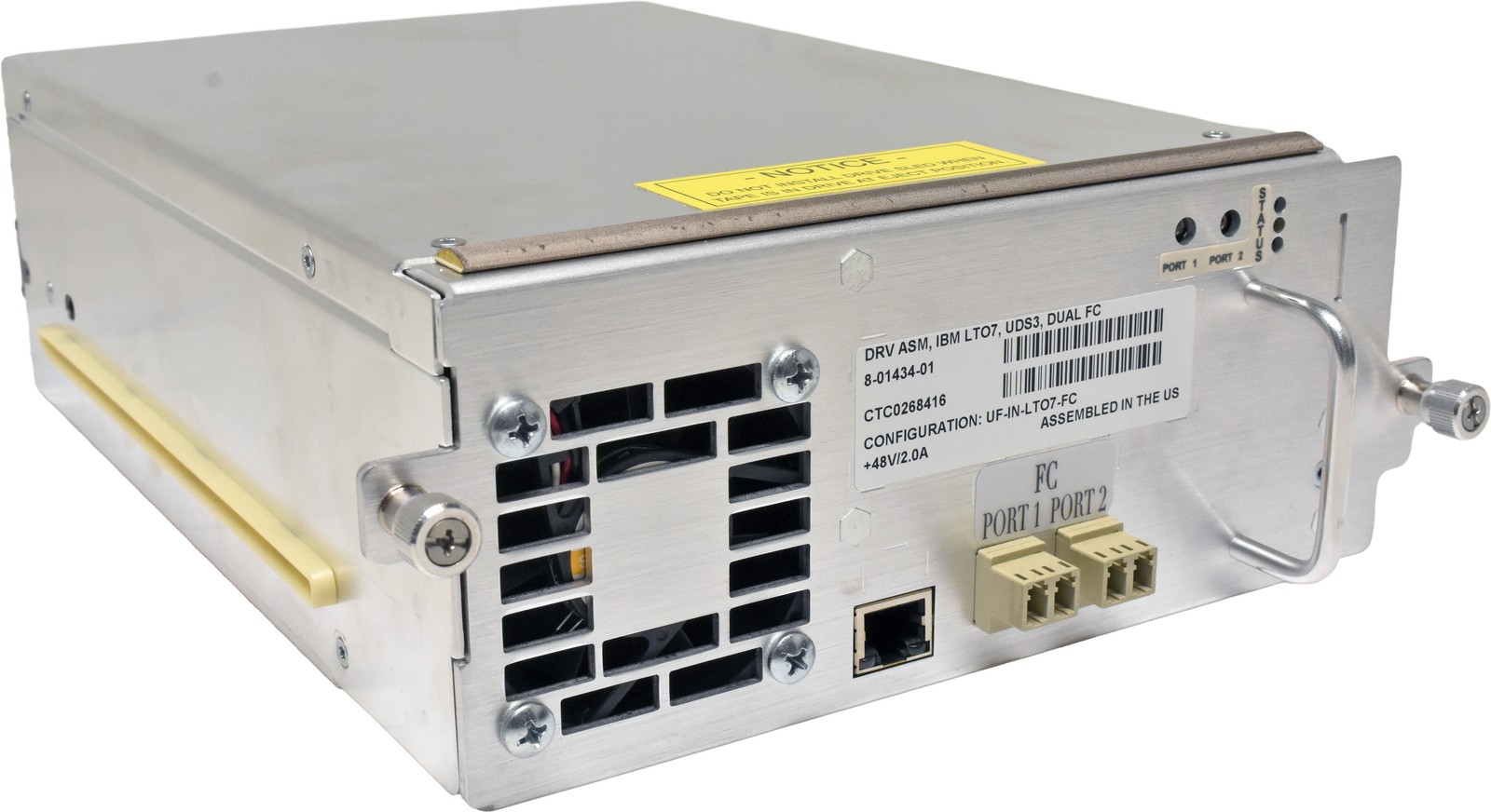 IBM Quantum 8-01434-01 DRV ASM IBM LTO-7 UDS3 Dual FC 8G Tape Drive