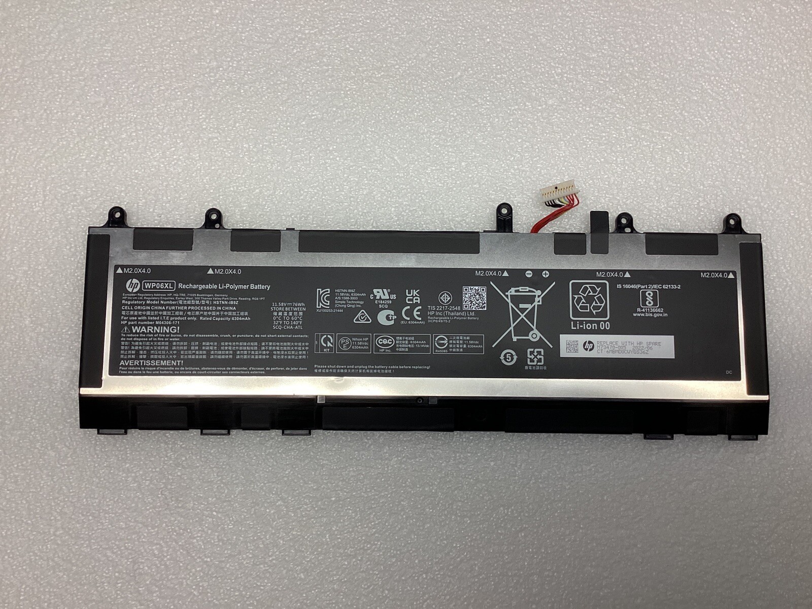 Genuine HP Battery for EB/ZBook FF 16" G10/11 860/865  11.58V  WP06XL M73470-005