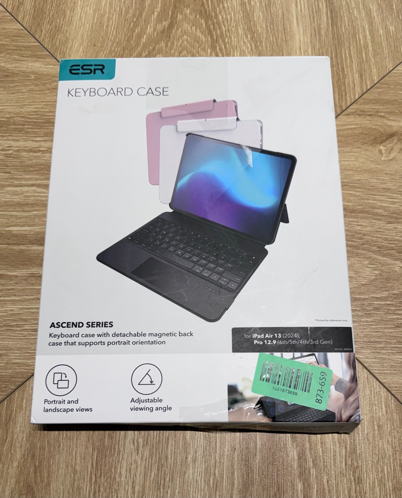 ESR Ascend Series iPad Air 13 Inch Case Keyboard (M3/M2, 2025/2024).. BLACK