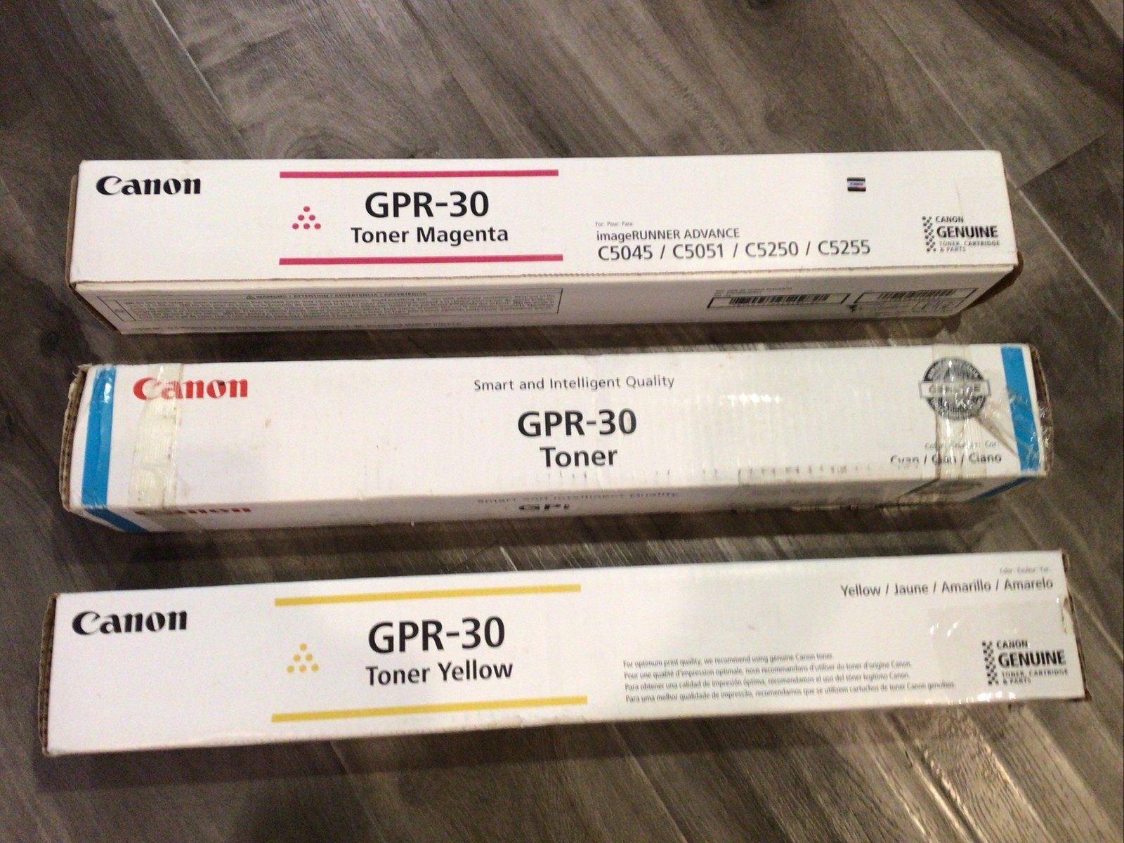 Canon GPR-30 SET Of 3 Cyan Yellow Magenta Cartridges / Unopened & Unused