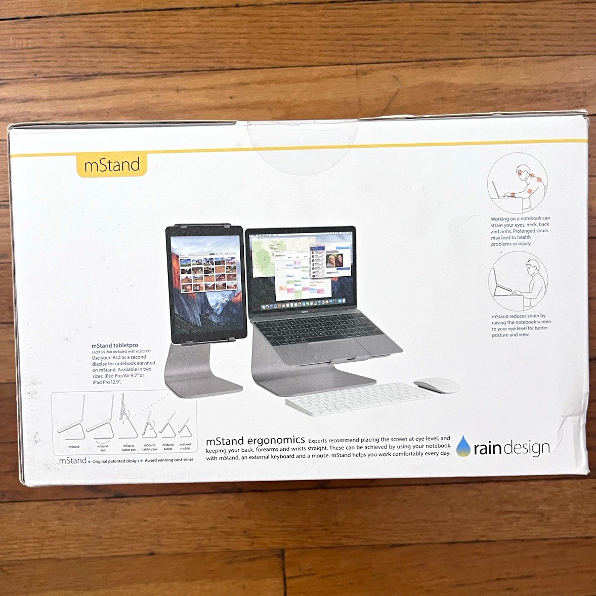 Rain Design mStand Aluminum Laptop Stand/Riser Anti-Slip Silver for MacBook