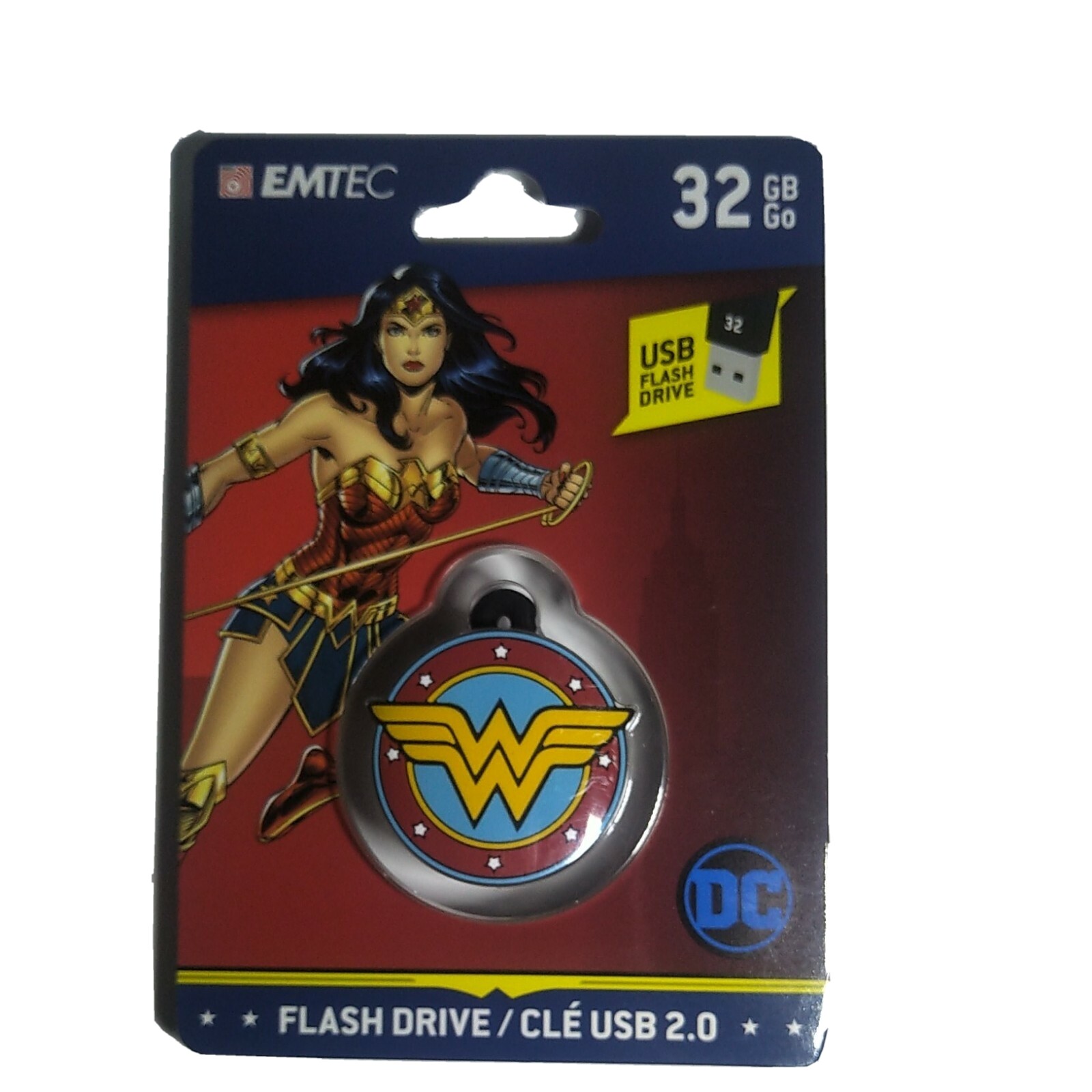 emtec usb flash drive- Wonder Woman 32 GB- DC comics