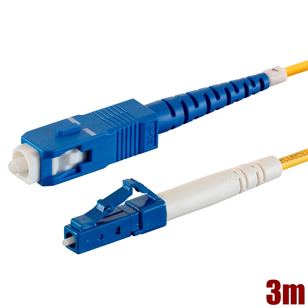 3M LC UPC to SC UPC Simplex Single Mode 9/125 Fiber Optic Optical Patch Cable