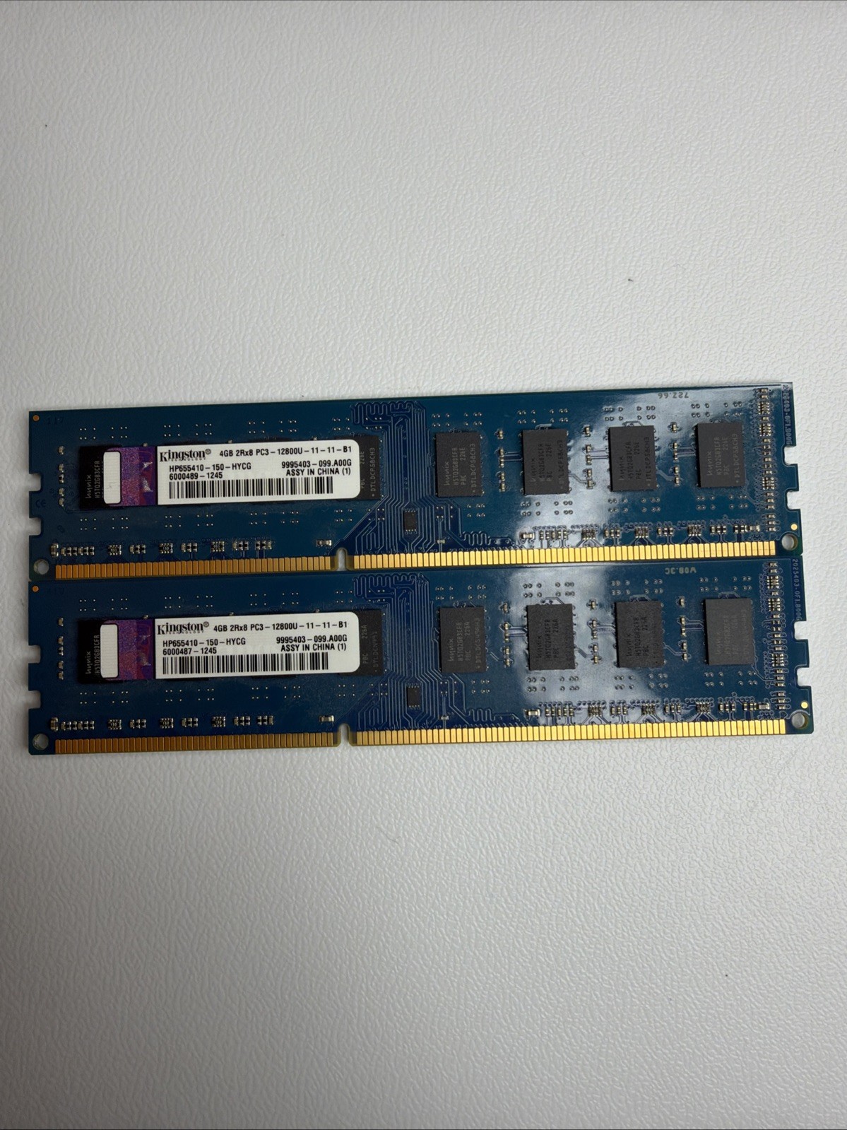 Kingston 8GB (2x4GB) DDR3 PC3-12800U DIMM 240-Pin Unbuffered HP655410