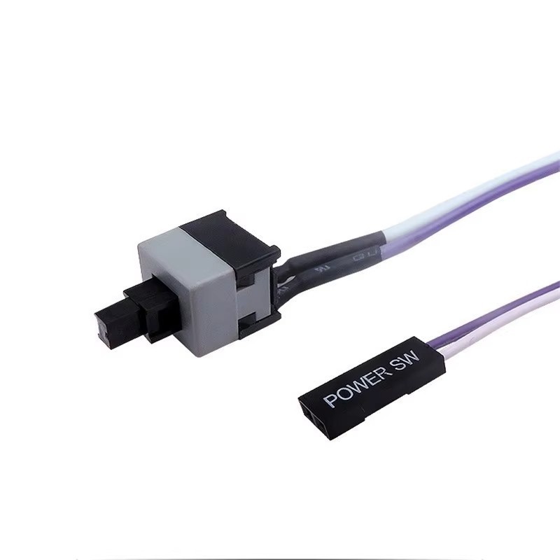 Power SW Cable 50CM DeskDesktop Motherboard Connector Power On Reset Button Line