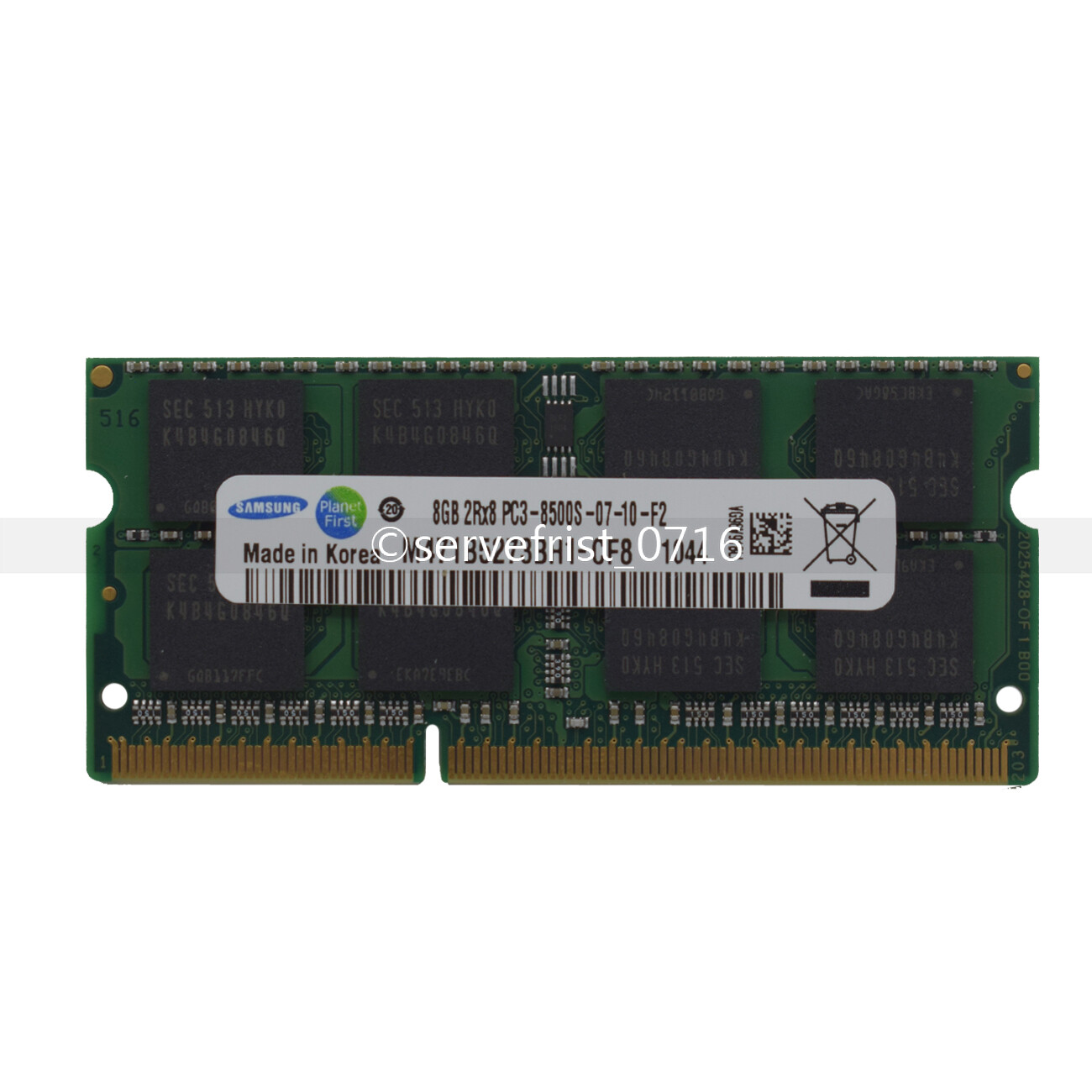 Samsung Original 16GB 2x8GB PC3-8500s DDR3-1066MHz 204Pin SODIMM Laptop Ram New