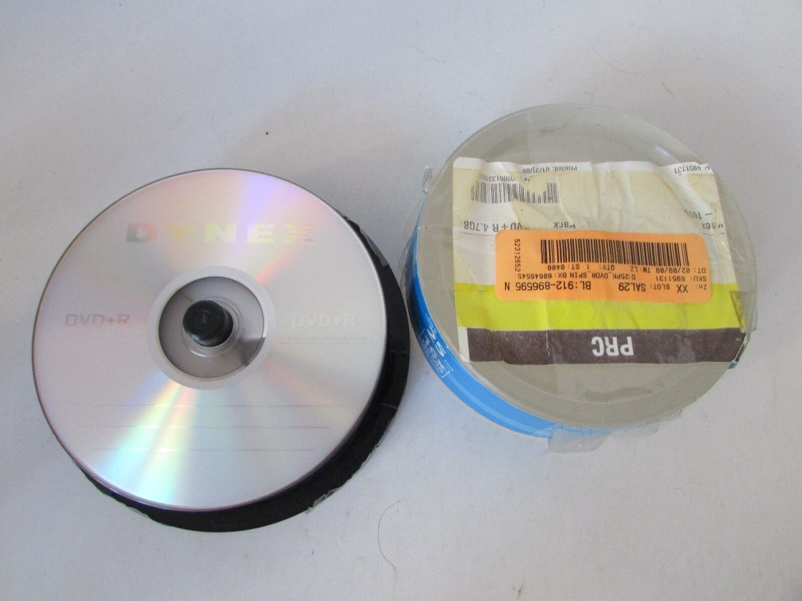 DYNEX DVD+R 25 PACK 16X 120 MIN 4.7GB DISCS RECORDING DATA SPINDLED SILVER SALE