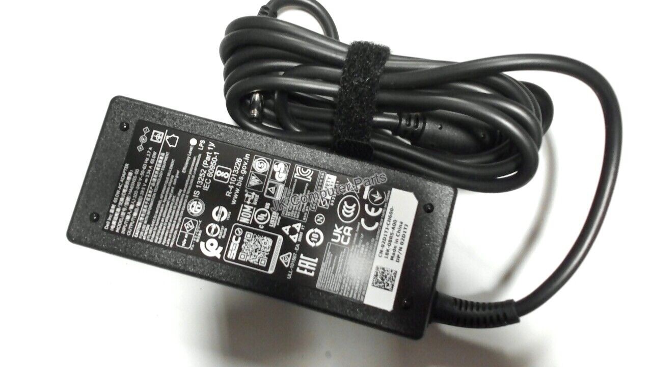 DELL CHARGER 65W 3.34A 4.5mmx3mm G6J41 MGJN9 43NY4 GG2WG 2D1TJ W1N63 KPVMF 8XW1N