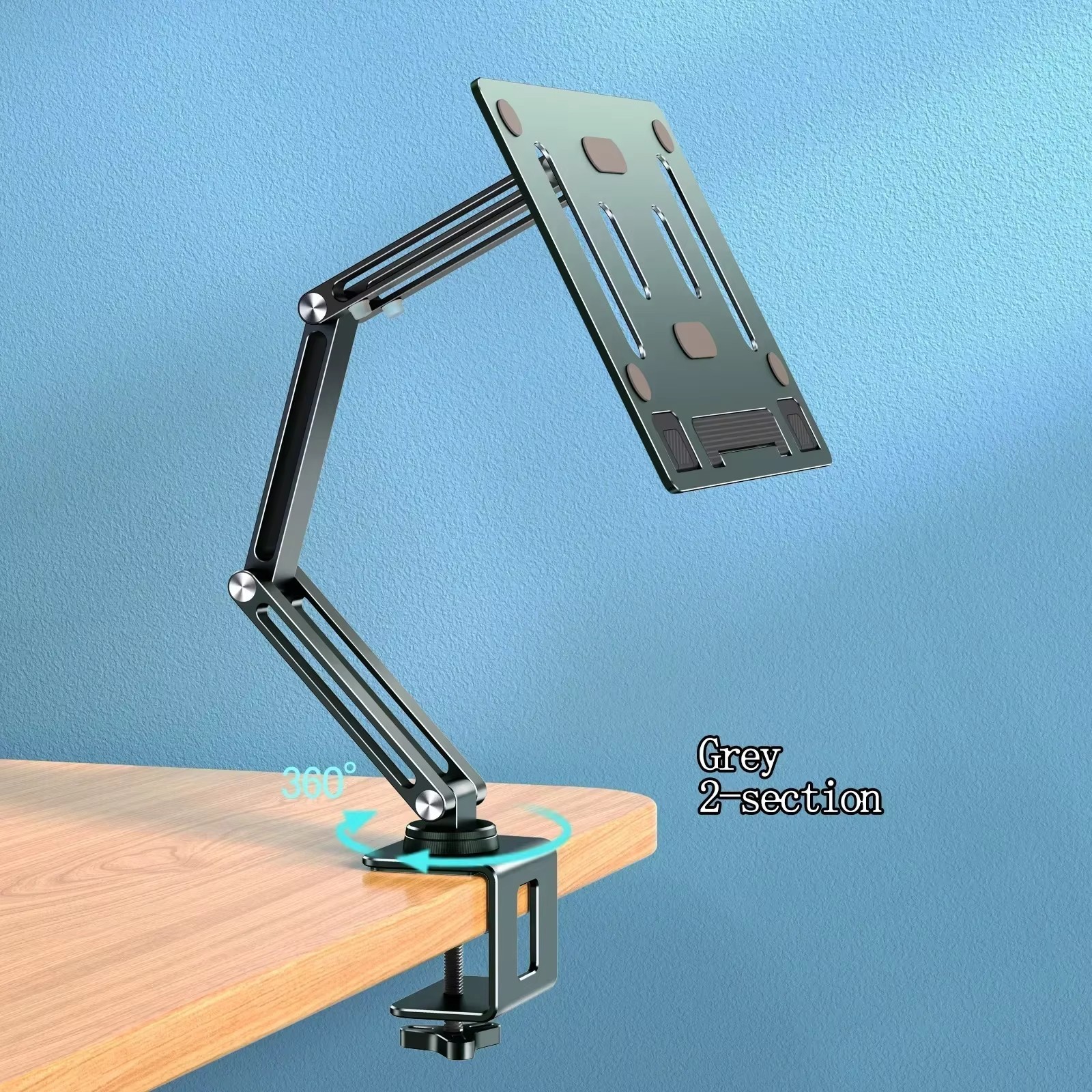 Adjustable Laptop Arm Mount For Desk Clamp Stand 360 Rotating Holder 17in
