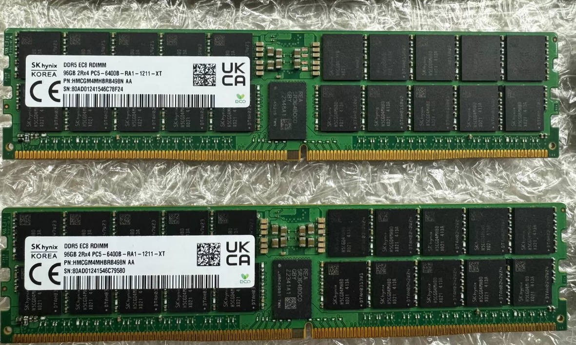 SK hynix 96GB DDR5 6400MHz EC8 RDIMM 2Rx4 PC5-6400B-RA1-1211-XT HMCGM4MHBRB498N