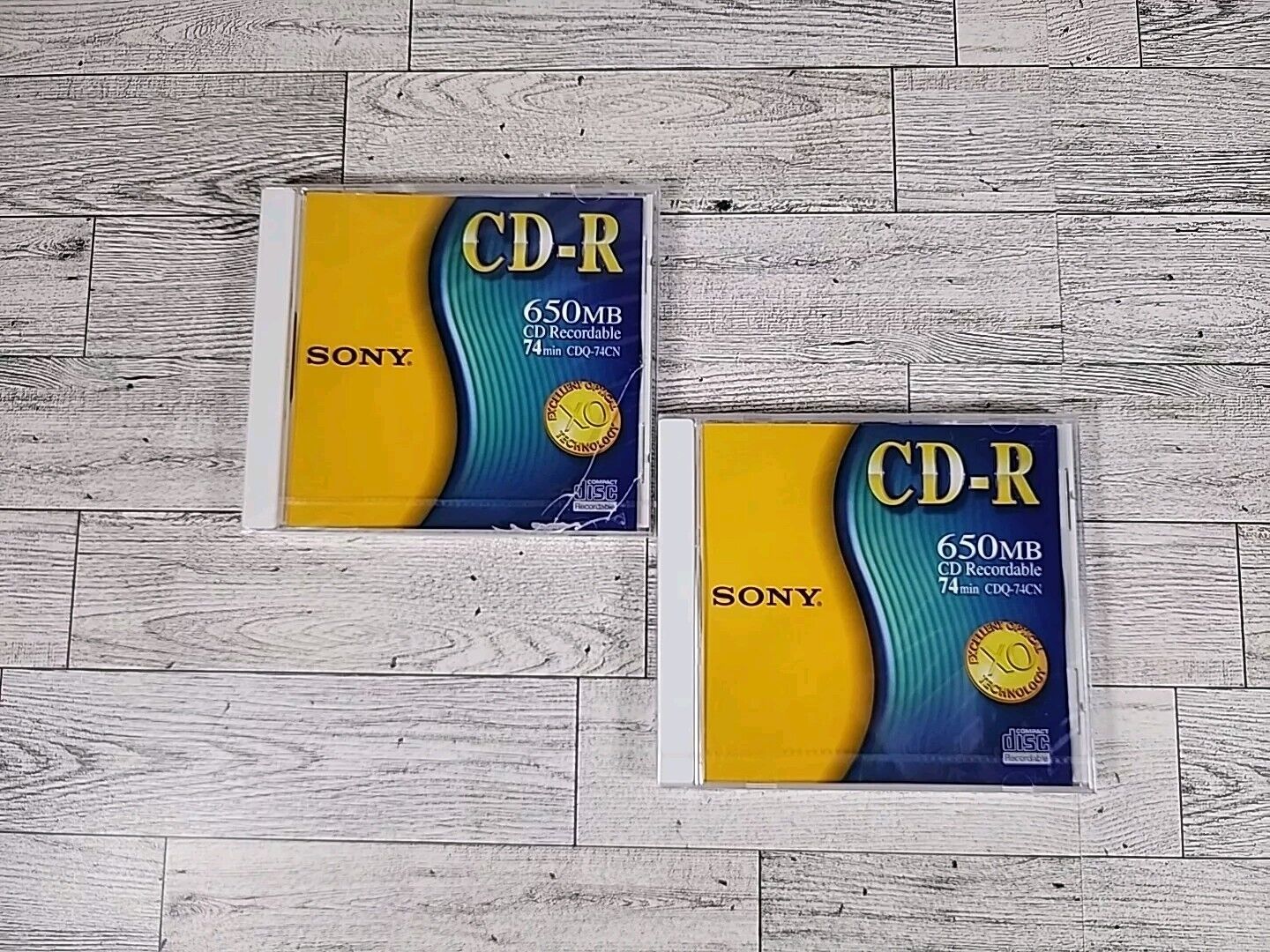 2 Sony CD-R Recordable CD 650 MB, 74 Minutes Compact Audio Disks NEW *READ*
