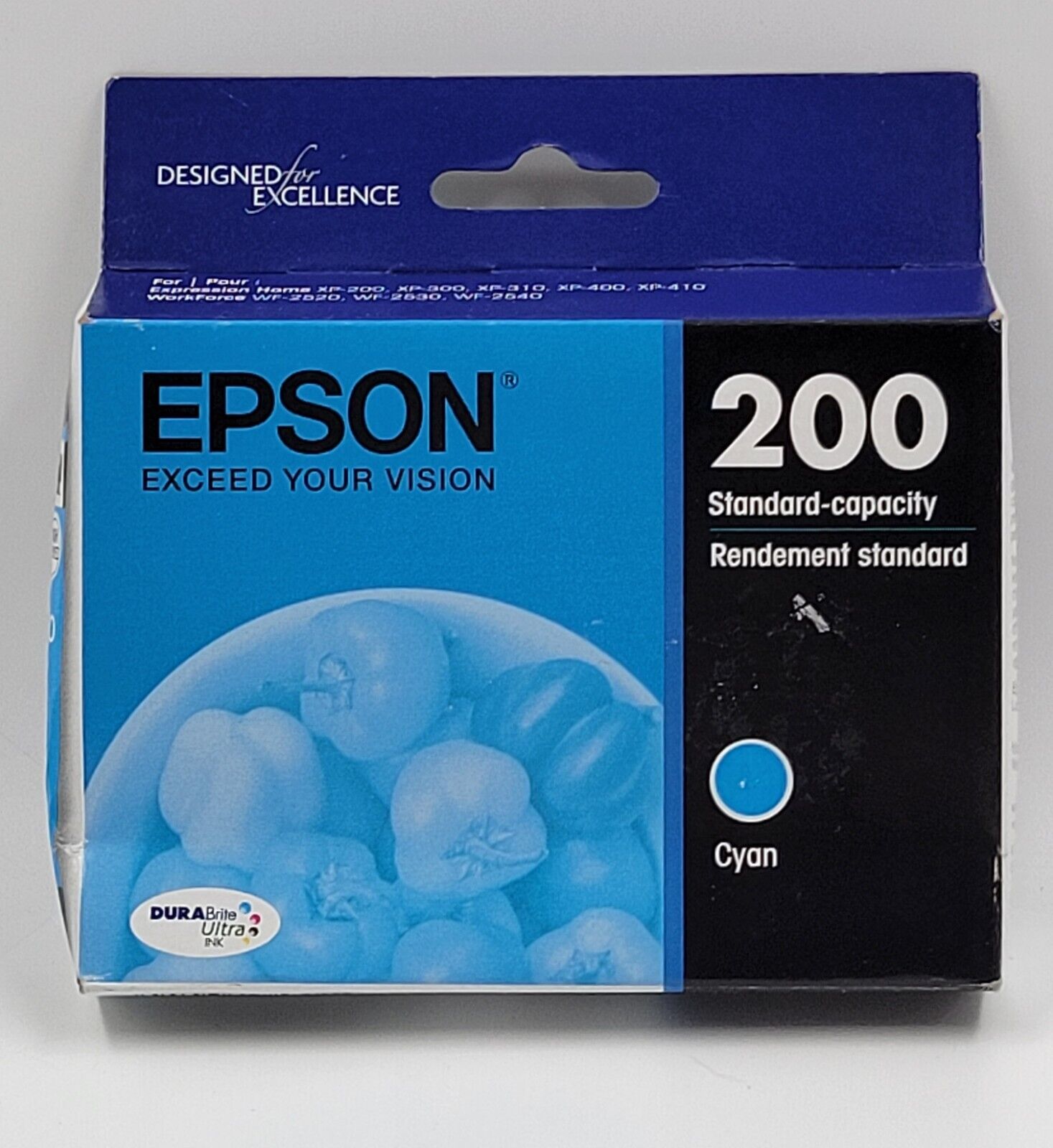 EPSON 200 CYAN STANDARD-CAPACITY INK CARTRIDGES GENUINE 01/2026 NEW SEALED