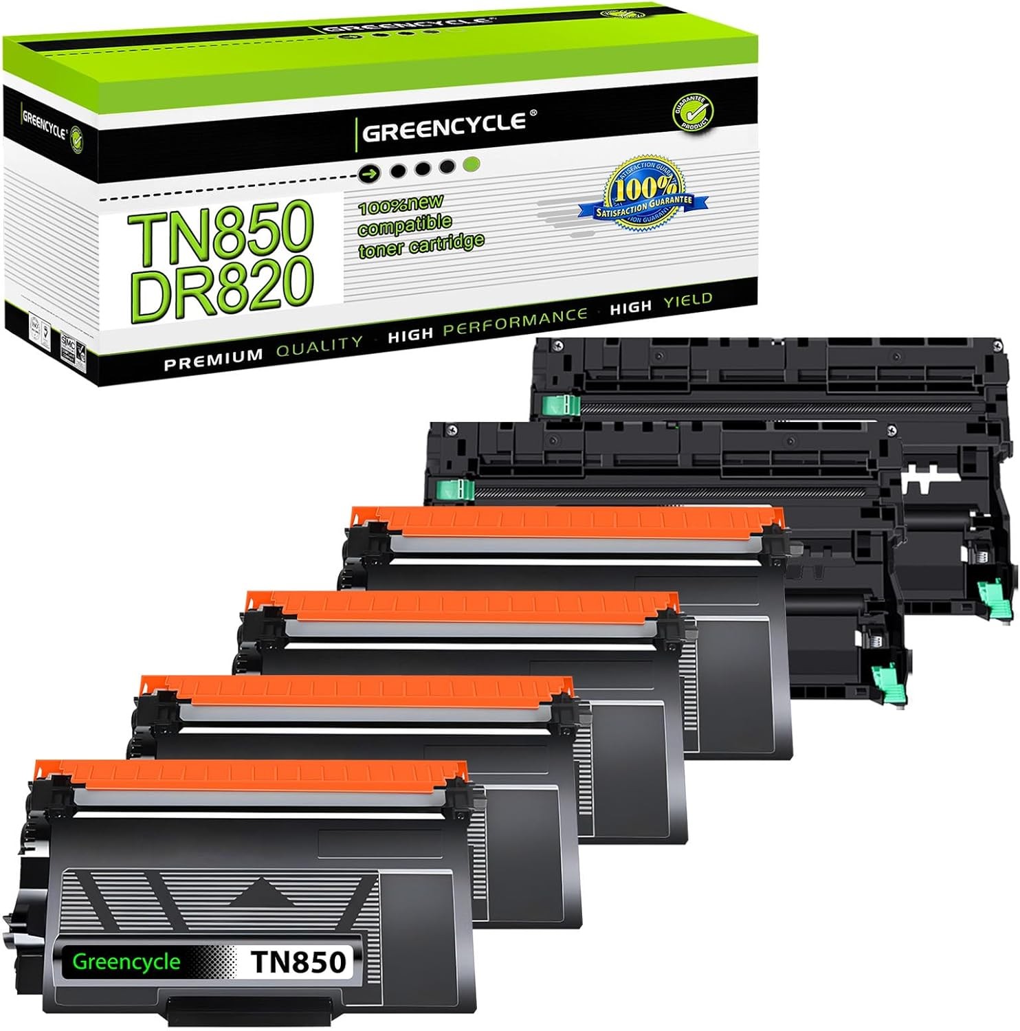 4PK TN850 Toner & 2PK DR820 Drum unit Set Fits for Brother DCP-L5500DN L5600DN