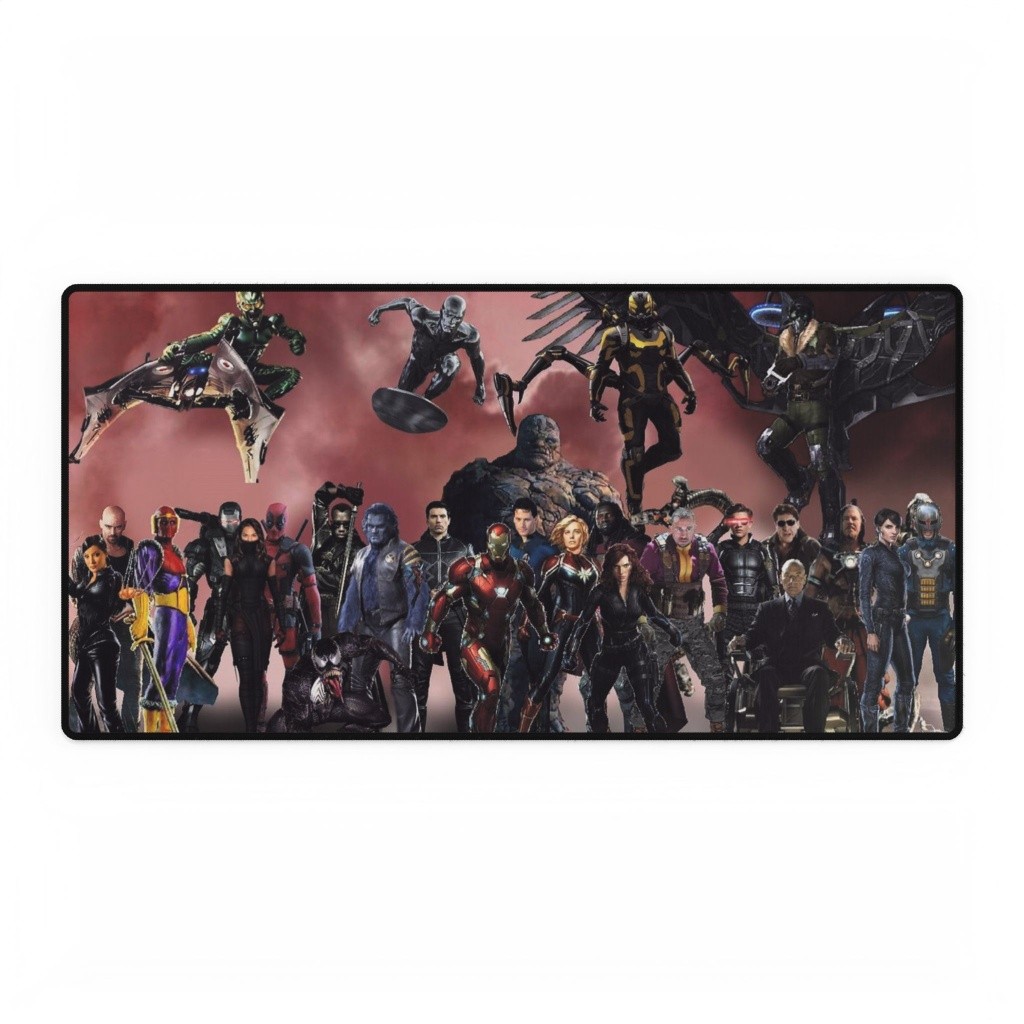Marvel Superheroes And Villains Cinematic Universe Action Ensemble Mouse Pad