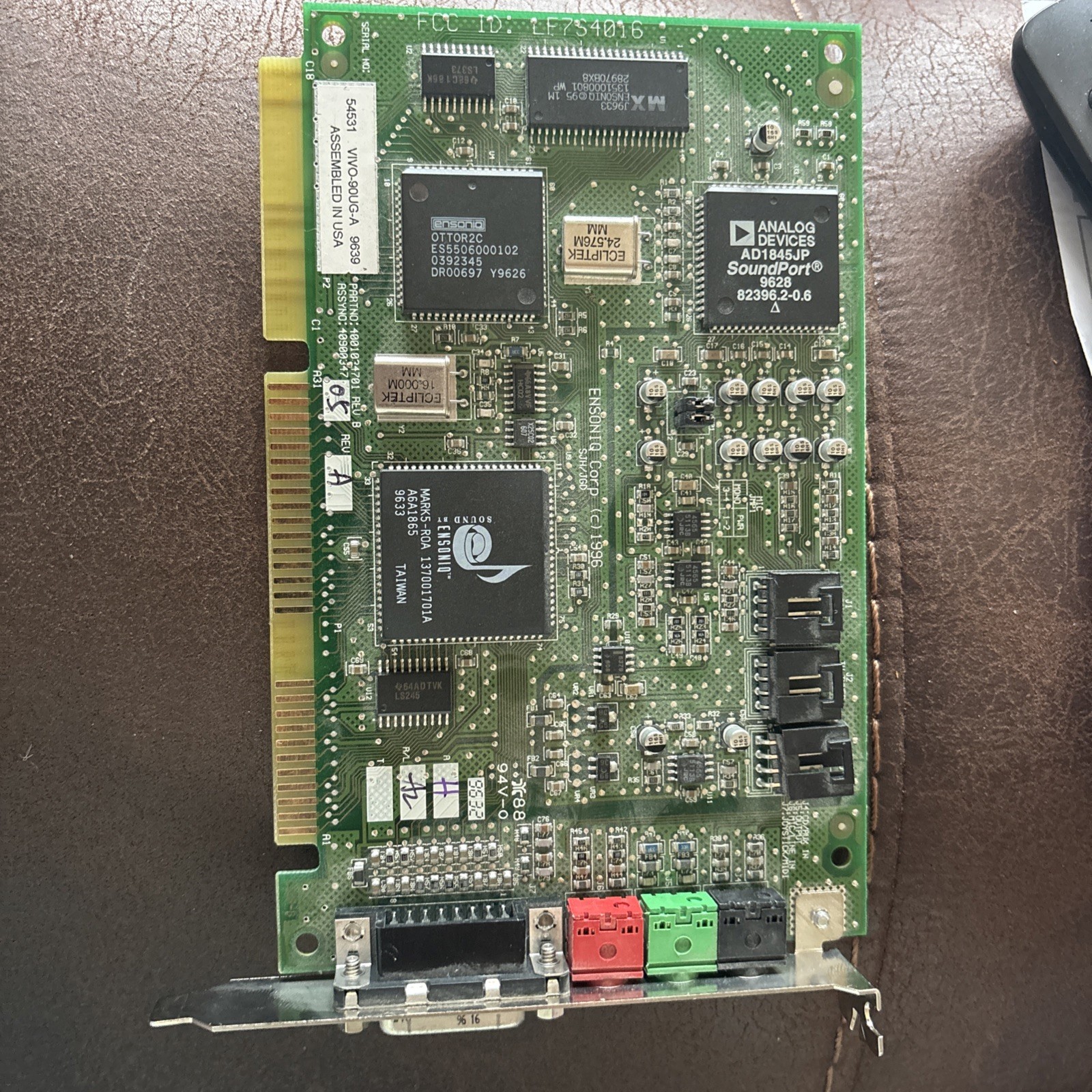 Ensoniq VIVO-90UG-A ISA Sound Card LF7S4016 MARK5-ROA General MIDI