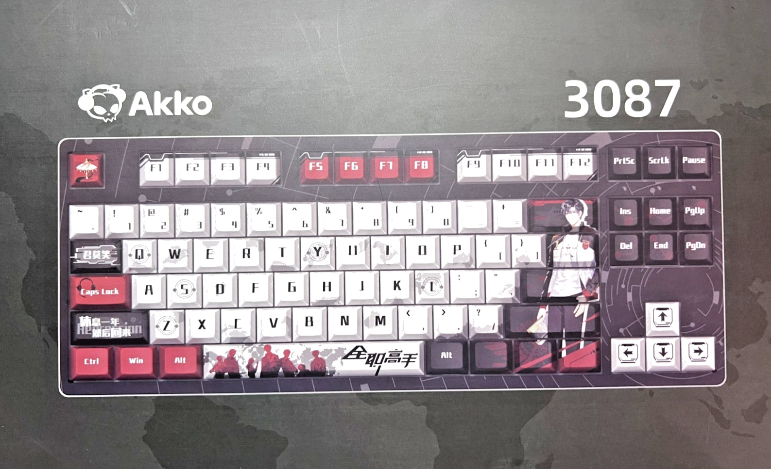 Akko 3087 V1 The King’s Avatar Ye Xiu Mechanical Gaming Keyboard, Black