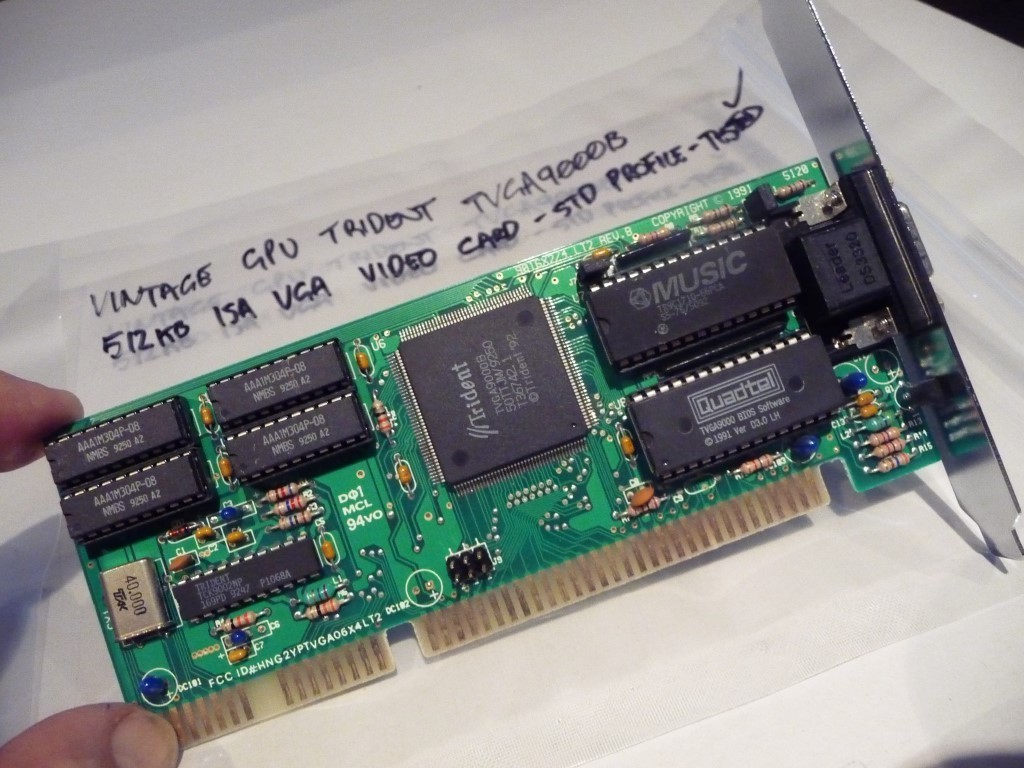 AU SELLER VINTAGE GPU COLLECTR TRIDENT TVGA9000B 512KB ISA VGA A" GRADE -TESTED