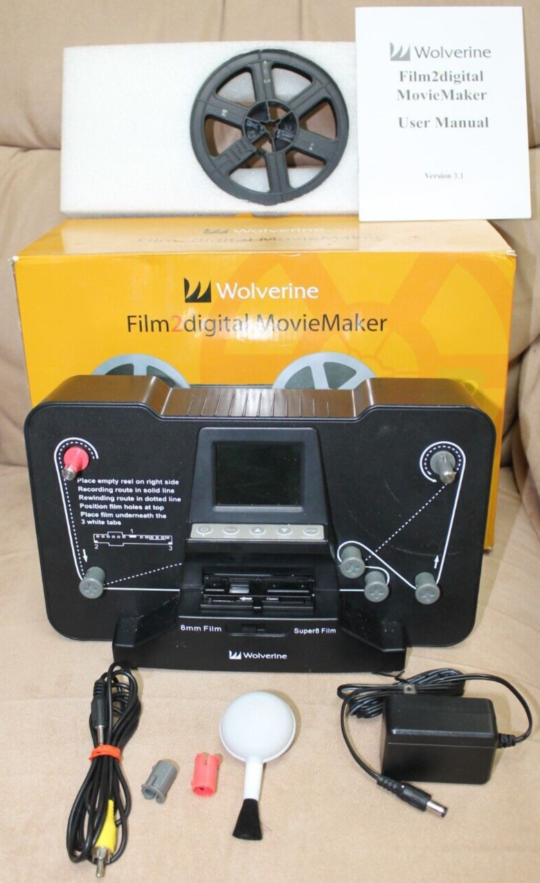 Wolverine Film2Digital Movie Maker Scanner 8mm Super 8 To Digital Transfer