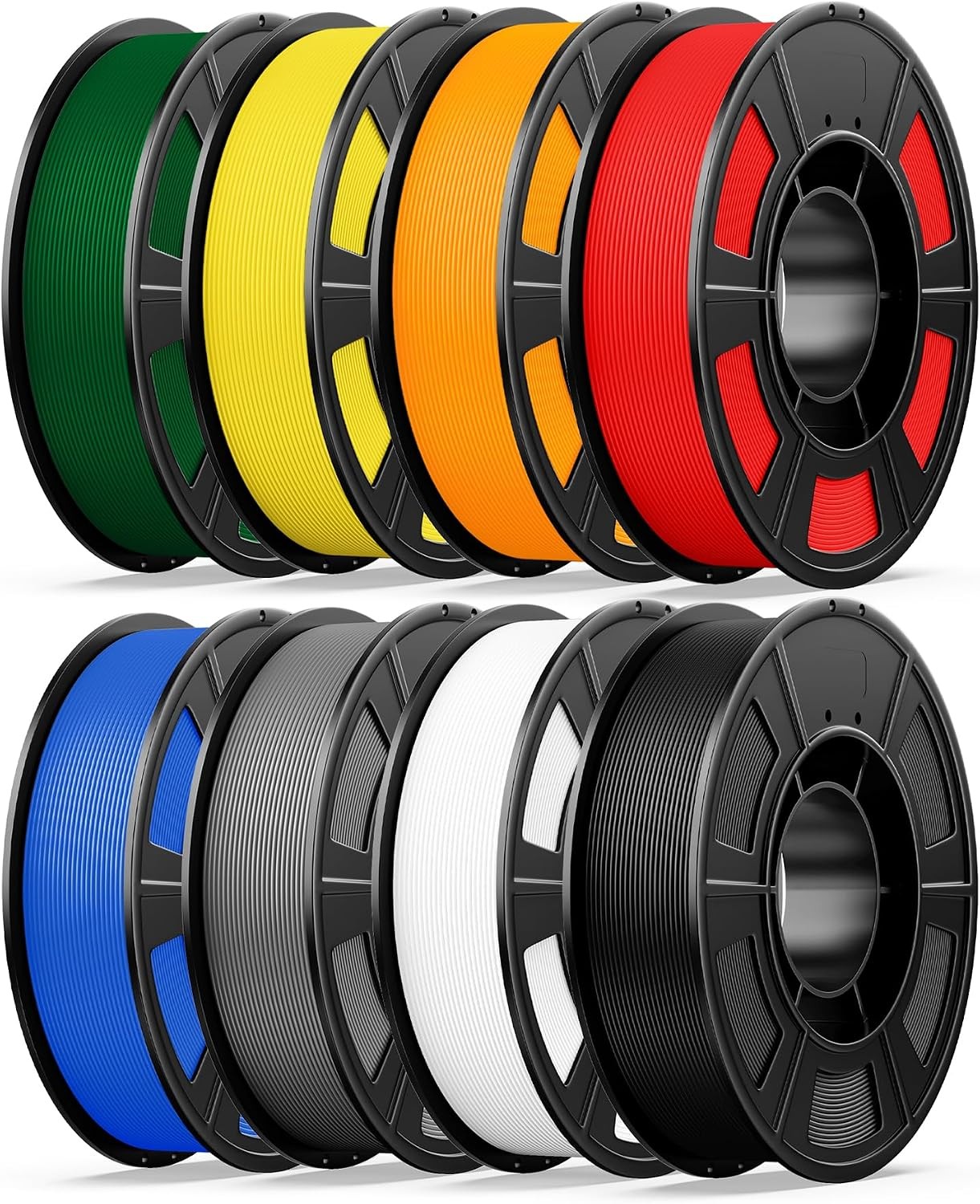 8 Color PETG 3D Printer Filament Bundle 1.75mm 2kg Multicolor Pack, 0.25kg Each