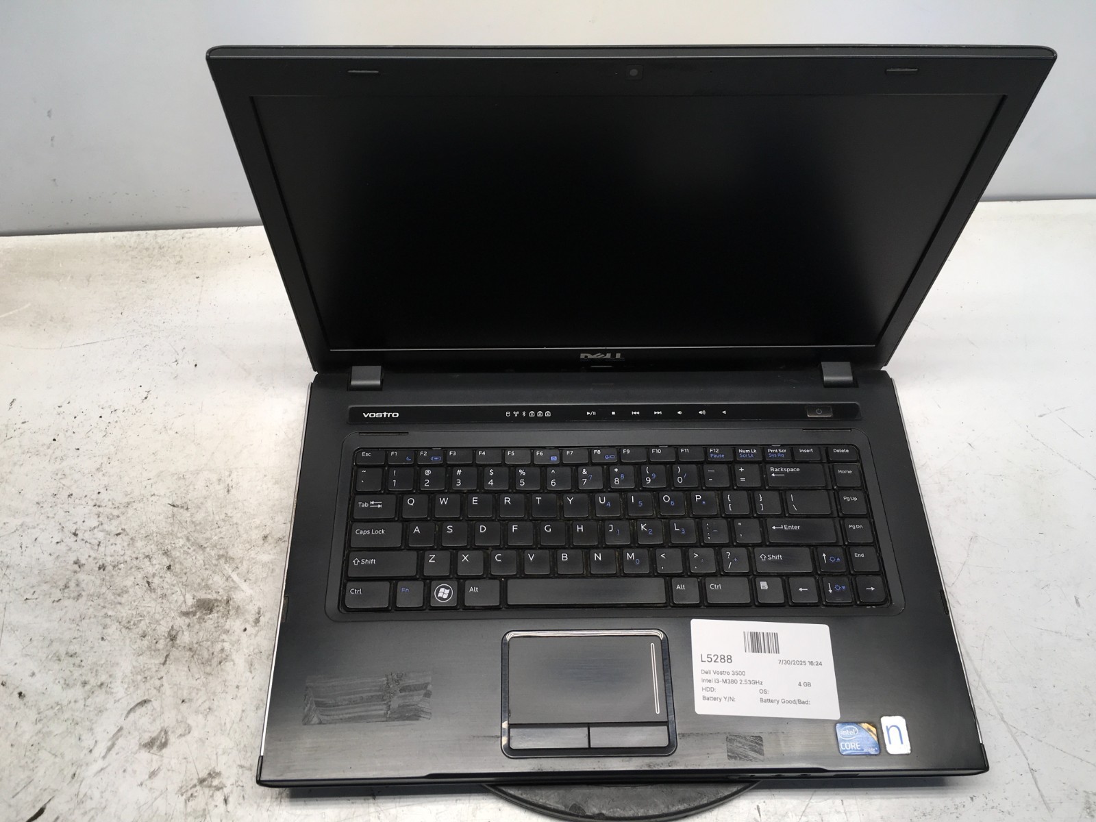 Dell Vostro 3500 Intel i3-M380 2.53GHz 4 GB NO HDD