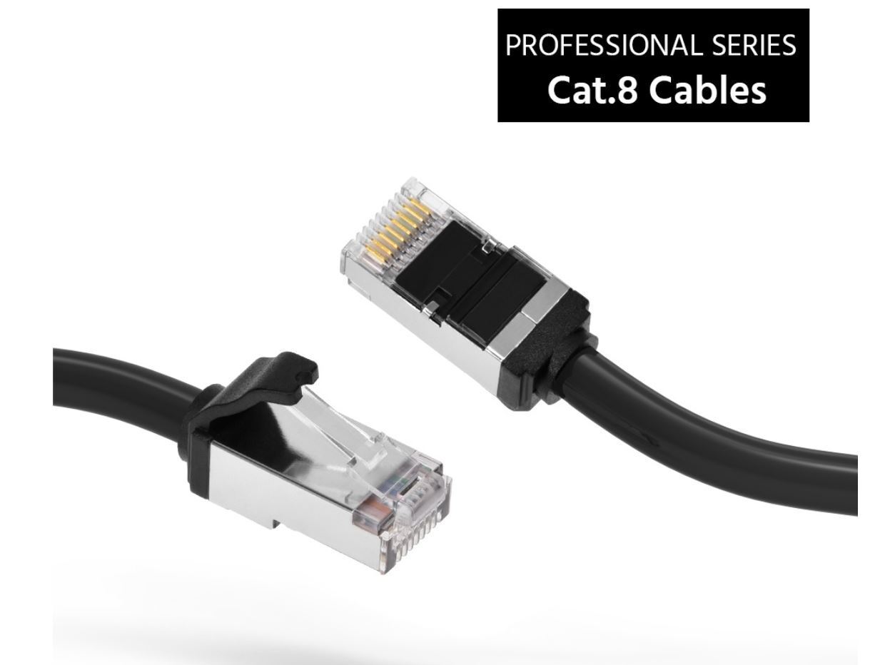 Cat.8 S/FTP (SSTP) Cat8 Ethernet Network Cable 1ft, 2ft, 3ft, 5ft, 7ft 10ft lot 