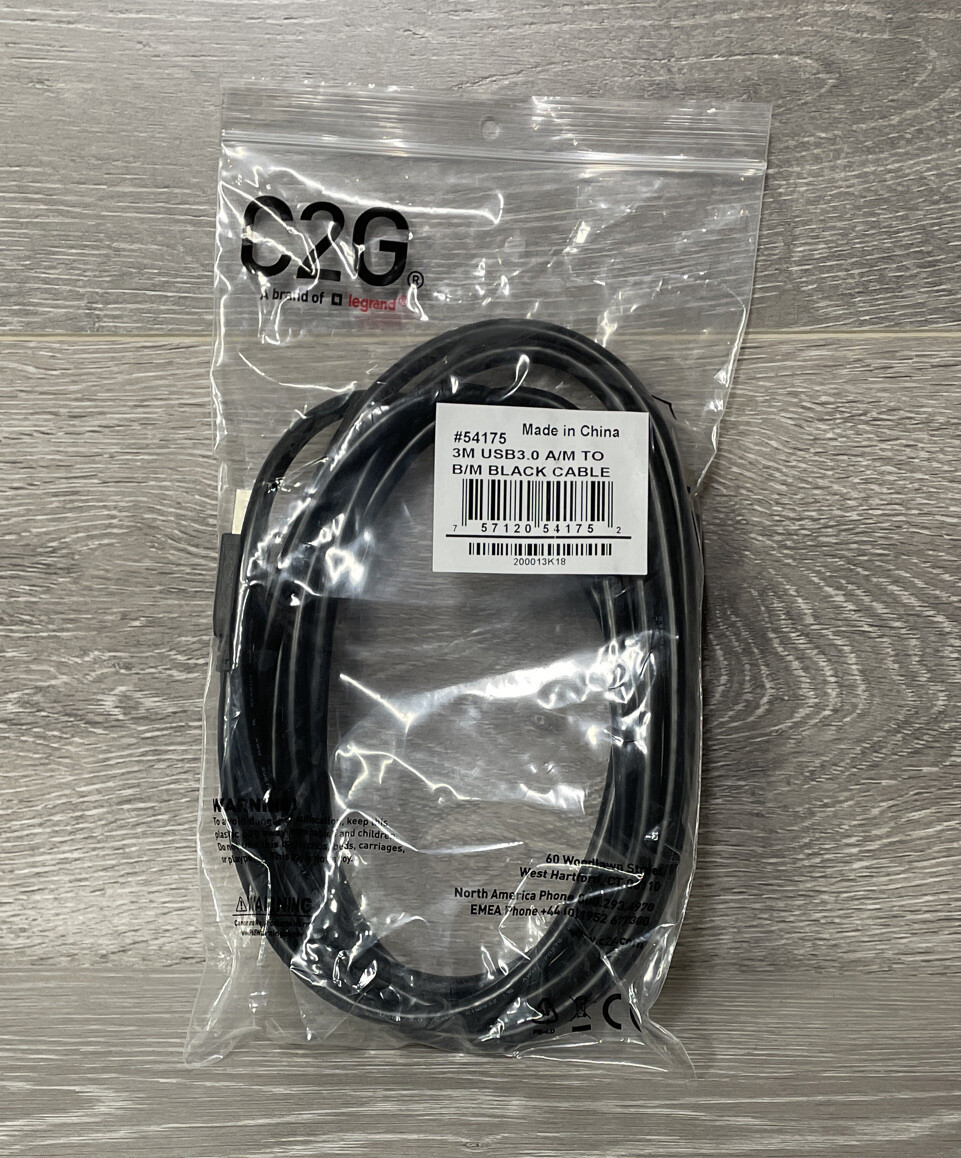 Brand New C2G 54175 USB 3.0 A Male to B Male Cable - 