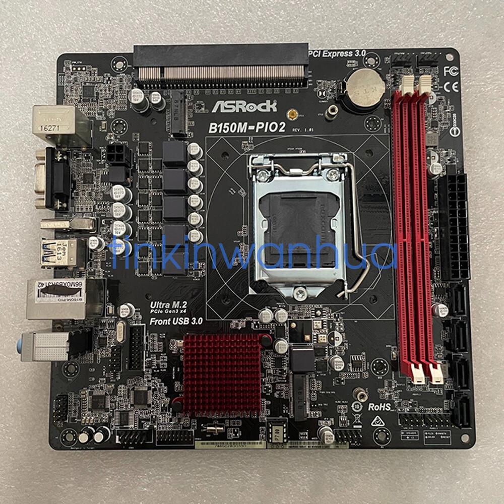 For ASRock B150M PIO2 Motherboard LGA1151 DDR4 D-Sub+ 4xSATA3