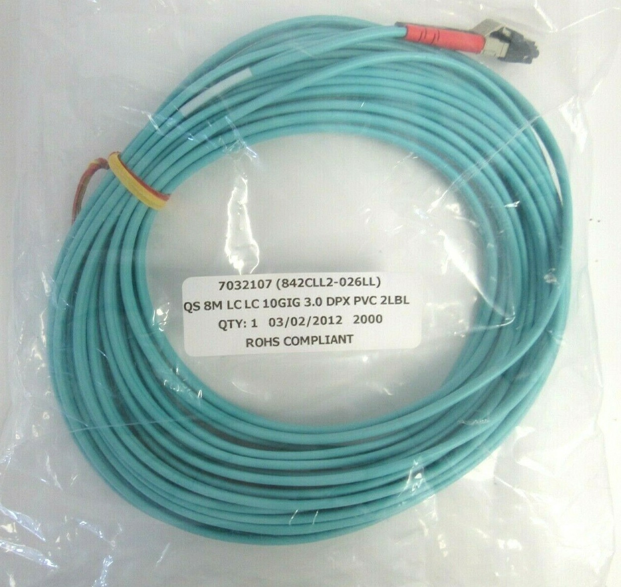Corning Cable Systems 7032107 QS 8M LC LC 10Gig 2LBL Optical Fiber Cable 74-3