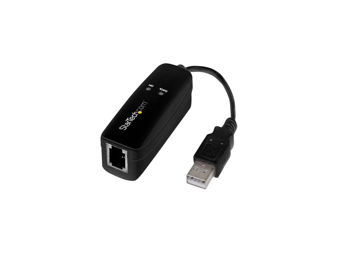 StarTech USB56KEMH2 56K USB Dial-up & Fax Modem - V.92, External - Hardware Base