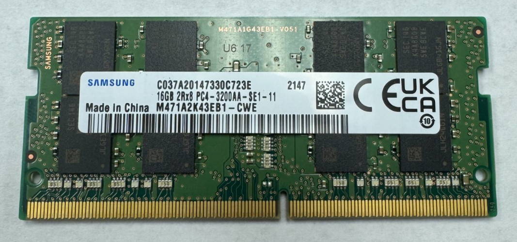 OEM Samsung HP DDR4 16GB 1RX8 3200AA  Memory l47726-001