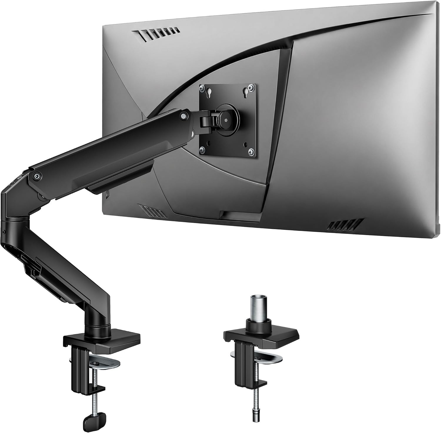 New Best monTEK Single Monitor Arm for 17-32" Flat/Curved Screen up to 19.8 lbs