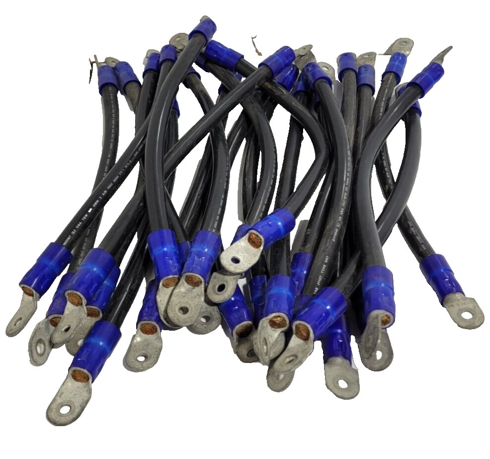 BATTERY CONNECTOR WIRES MX H-1/O SILVER CLAMP TYPE SGT CABLE-(LOT OF 28) -