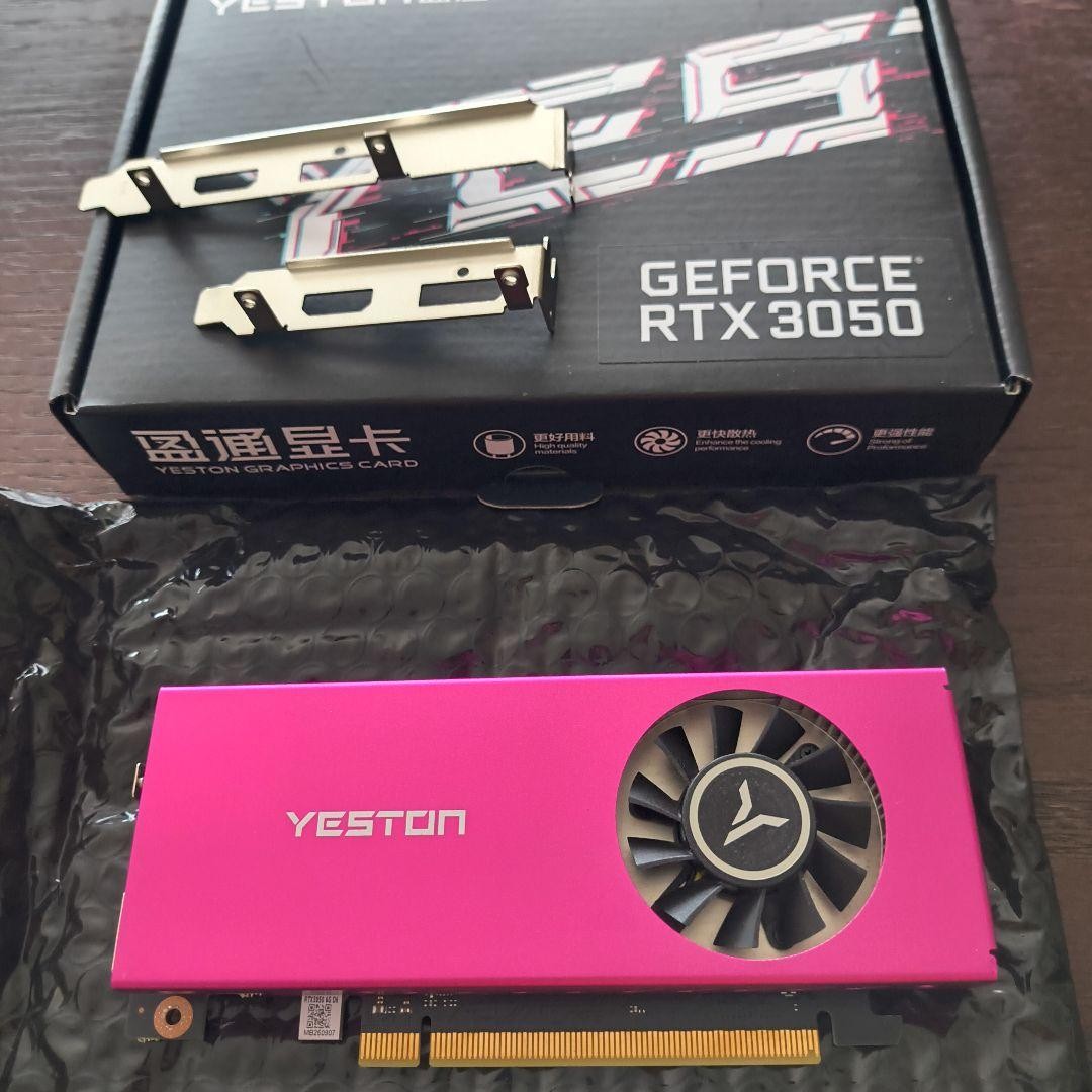 Yeston GeForce RTX 3050 GPU Low Profile Single Fan No Power Needed Used