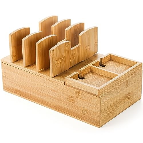 Bamboo Charging Station, Charging Stand for Multiple Devices, Electronic