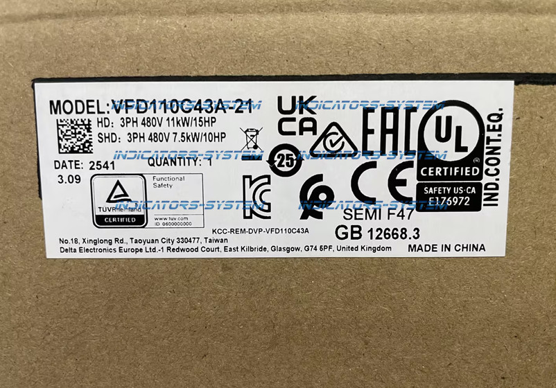 1PCS NEW Delta VFD110C43A-21 Inverter fast shipping