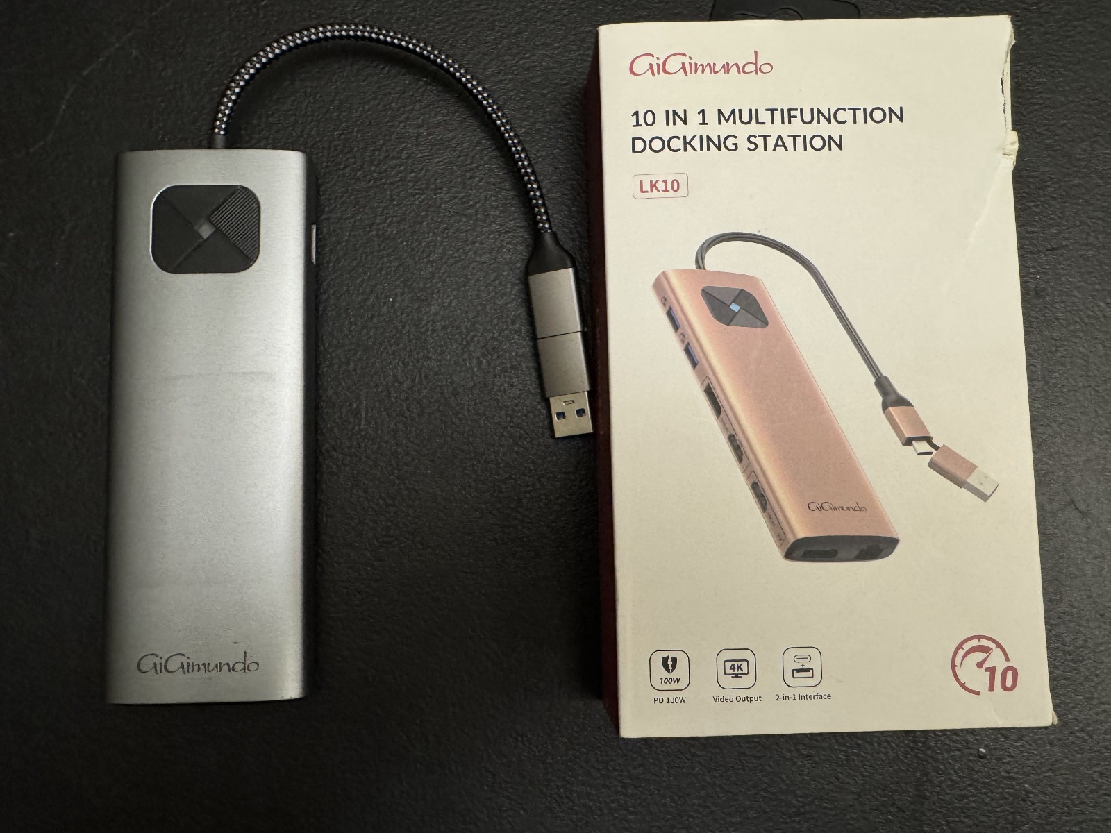 Gigimundo LK10 10in1 Dockingstation External Dual Monitor M1 M2 M3 Mac/PC/Laptop