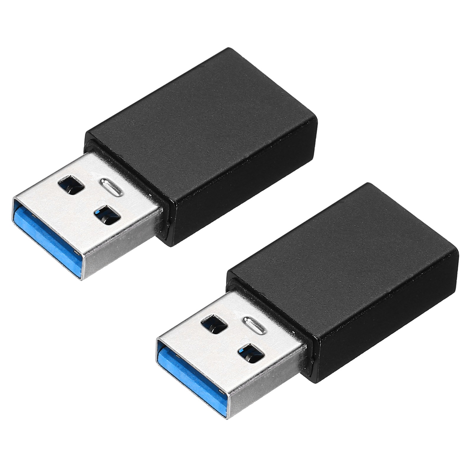 2 Pcs USB Adapter, USB Male to USB Female Adapter USB Converter Cable Black