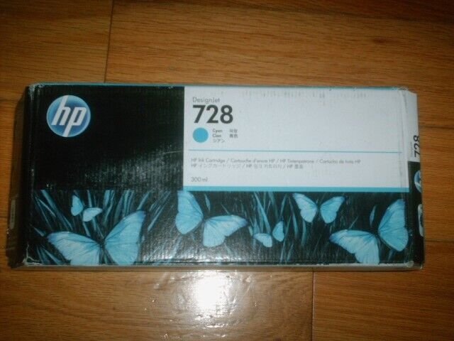 2022 Genuine HP 728 300ml Cyan Ink Cartridge F9K17A DesignJet T730 T830 MFP Seal