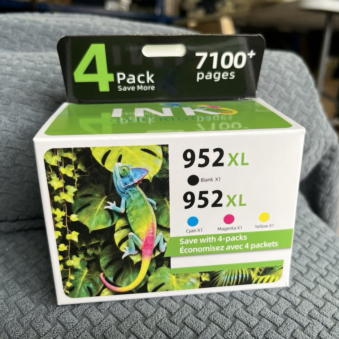 TINKIR 952XL Compatible Ink Cartridge 4-Pack BK C M Y for HP Inkjet