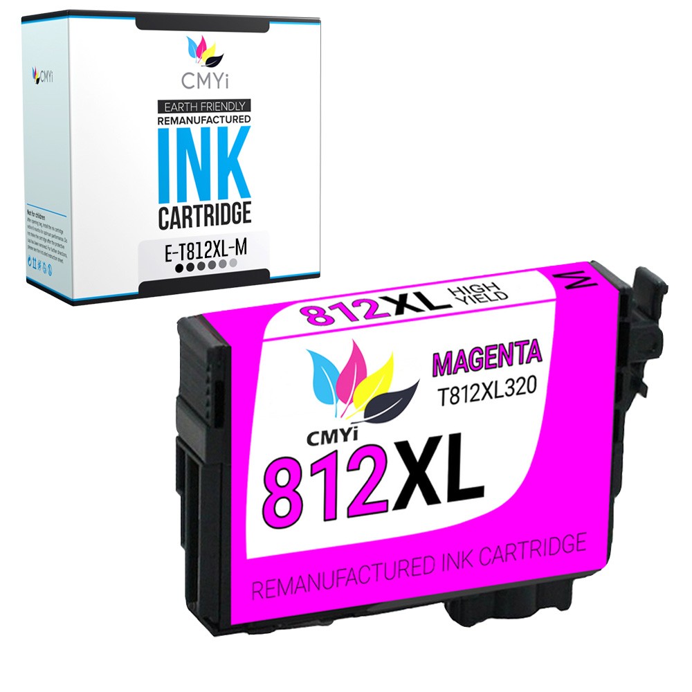 CMYi 1-Pack Replacement 812XL Magenta Ink for Epson WorkForce WF-7820 WF-7310
